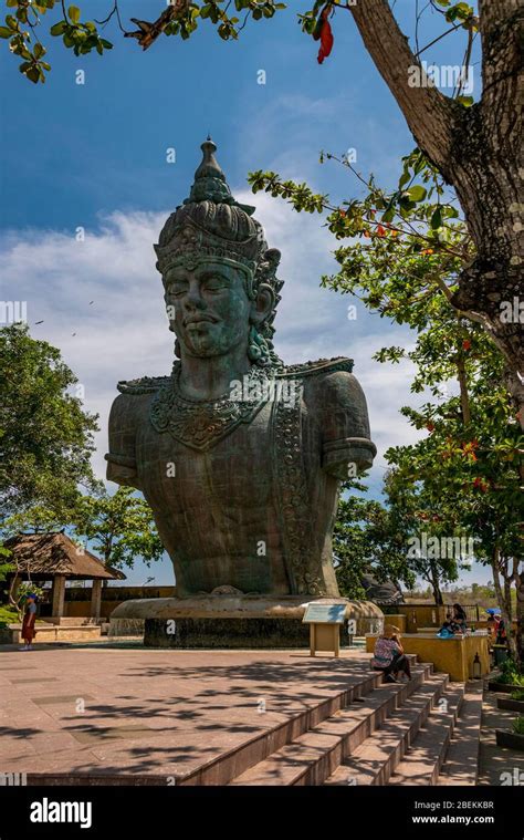 Vertical View Of The Huge Vishnu Statue At Garuda Wisnu Kencana