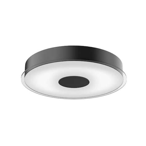 KUZCO Parker 16 In 1 Light 30 Watt Black Integrated LED Flush Mount