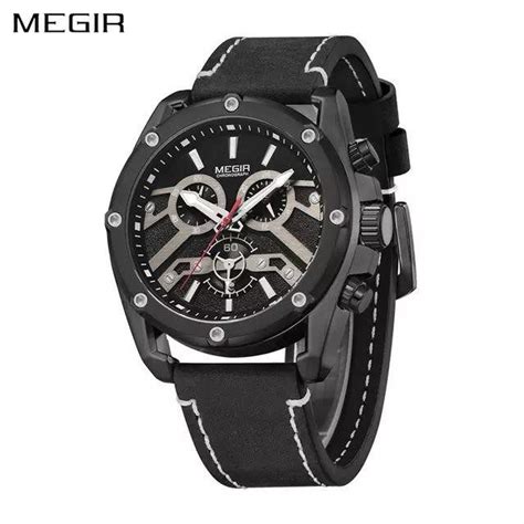 Megir Montre Quartz Pour Homme Avec Chronographe Tanche Et