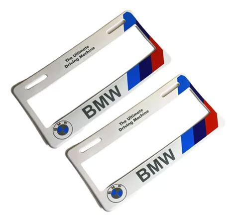 Porta Placas Bmw Blanco Auto Camioneta Pzas Universal Meses Sin