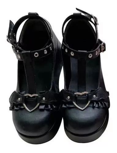 Zapatos Punk Con Plataforma Lolita Bowknot Zapatos G Ticos Meses Sin