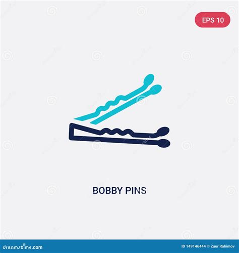 Bobby Pins Vector Icon Isolated On Transparent Background Linea