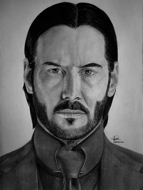 Pencil Portrait Of John Wick Keanu Reeves Arts And Ocs Amino