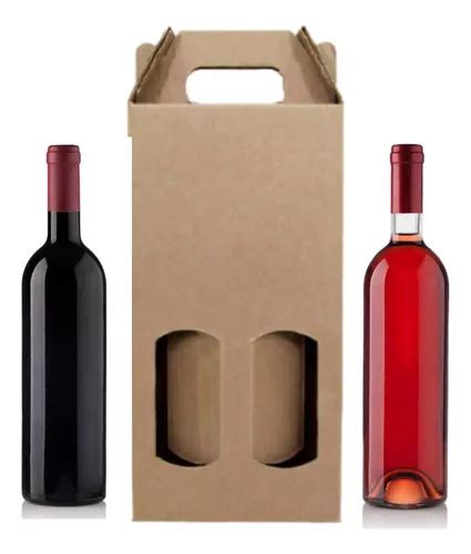 10 Caixas Papelão Alça 2 Garrafa Vinho Display Visor MercadoLivre