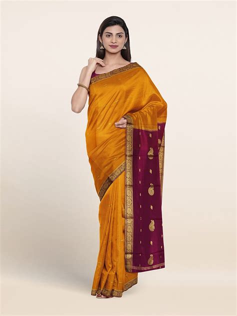 Buy Pothys Ethnic Motifs Woven Design Zari Pure Mysore Silk Saree Sarees For Women 21936678