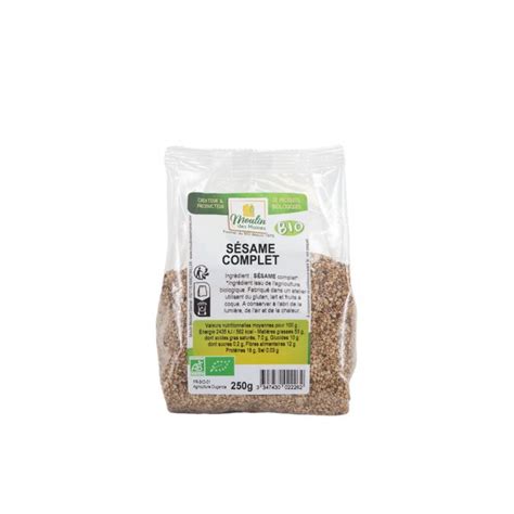 Graines de sésame complet bio 250g Boutique Naturline