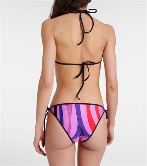 Marmo Triangle Bikini Top In Multicoloured Pucci Mytheresa