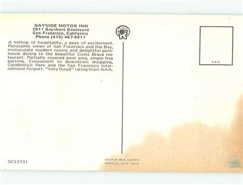 1980 S Risque BIKINI GIRL AT MOTEL San Francisco California CA Hk1308 United States