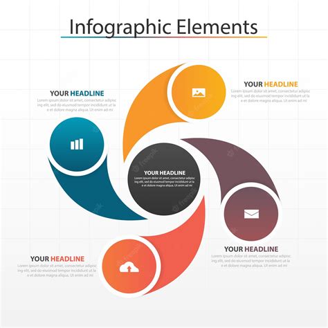 Premium Vector | Colorful Circle Infographics elements template