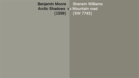 Benjamin Moore Arctic Shadows 1559 Vs Sherwin Williams Mountain Road