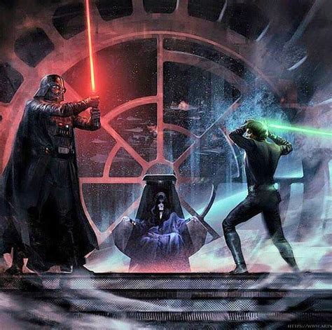 Darth Vader Vs Luke Skywalker Star Wars Painting Star