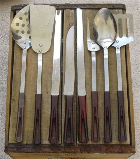 Elegant Vintage Stainless Steel Kitchen Utensils Set