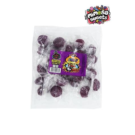 Cartoon Candy Fruity Fizz Bombs Sour Grape 25s Mimosa Sweets