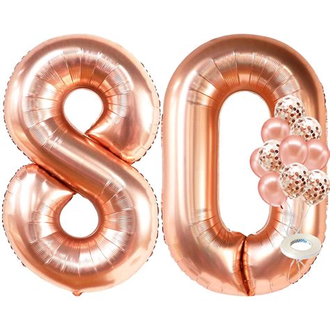 Buy Number Rose Gold Balloons Large And Mylar Rose Gold