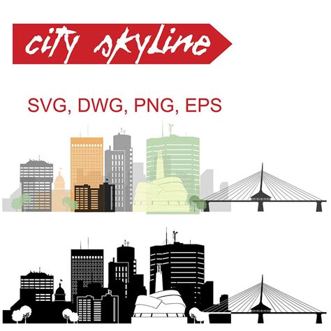 Winnipeg Vector Skyline Winnipeg SVG Silhouette Svg Dxf - Etsy Canada