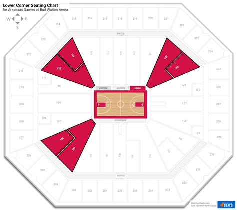 Bud Walton Arena Seating Map