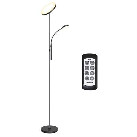 Anten KAKA Stehlampe LED Dimmbar Schwarz Stehleuchte 20W Mit Flexibler