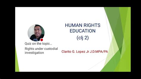 Human Rights Education Clj2 Youtube