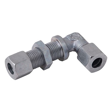 L Series Equal Elbow Bulkhead Couplers DIN 2353 Metric Tube Fittings