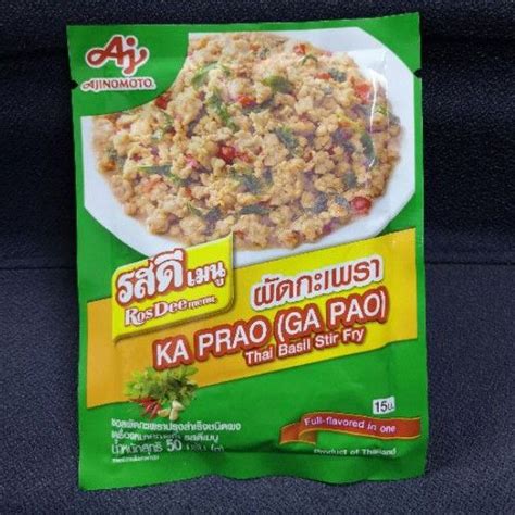 Ajinomoto Rosdee Menu Kaprao Thai Basil Stir Fry G Shopee Singapore