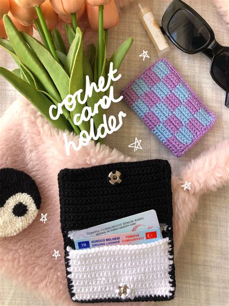 Checkered Crochet Card Holder Handmade Crochet Wallet Artofit