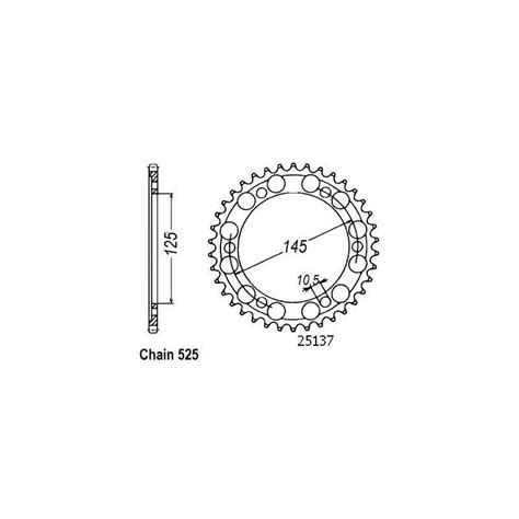 Couronne Acier 525 44 Dents Made In Germany