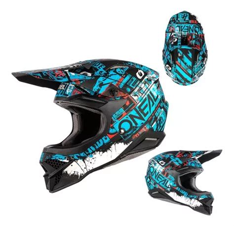 Capacete Oneal Series Ride Motocross Enduro Azul Preto Cor Azul