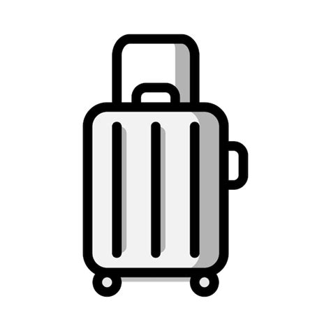 Iconos planos de bolsas de viaje Símbolos de maletas de viaje editables