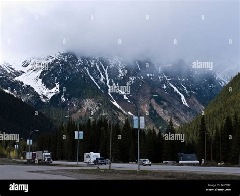 Trans Canada Route 1 At Rogers Pass National Historic Site At 1330m Glacier National Park Bc