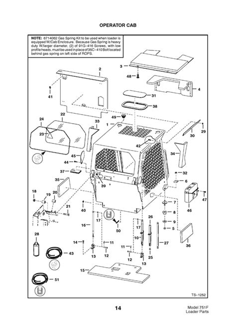 Bobcat 751 Skid Steer Loader Parts Catalogue Manual Sn 515711001 And