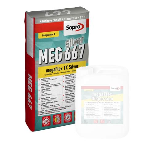 Sopro MEG 667 MegaFlex TX Silver 2K Flexkleber S2 Komponente A