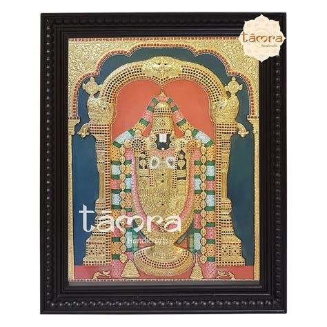 Tanjore Painting 3d Venkateswara Tanjore Painting Tamra Handicrafts