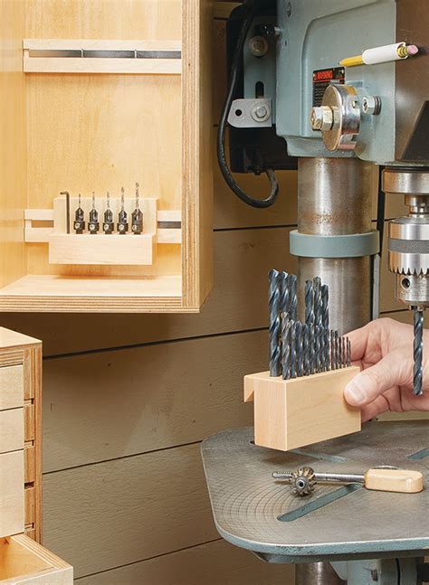 Drill Bit Storage Center Woodworking Project Woodsmith Plans