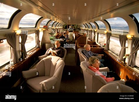 Railroad Amtrak Coast Starlight Lounge Observation Car Stock Photo