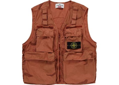 Supreme Stone Island Camo Cargo Vest Coral Camo Cargo Vest Stone