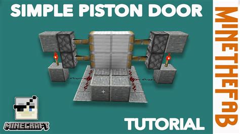 The Simplest One Wide 2x2 And 2x3 Piston Door Youtube