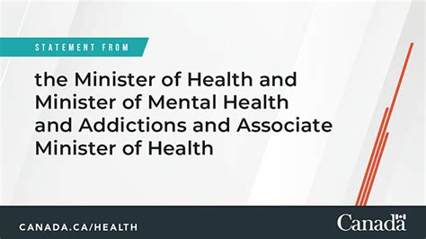 Statement From The Minister Of Health And Minister Of Mental Health And