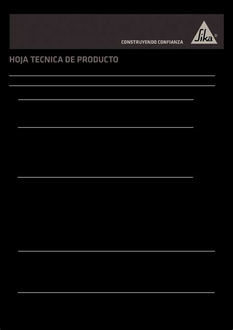 PDF HOJA TECNICA DE PRODUCTO SikaRod Col Sika PDF File