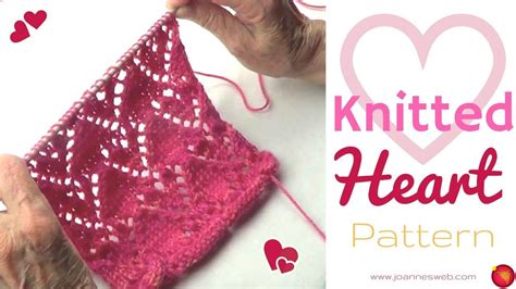 Heart Knitting Pattern How To Knit Hearts Knitted Heart Pattern Knitted Heart Lace