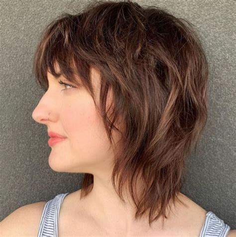 Shorter Shag With Razored Layers Medium Shag Haircuts Thick Hair Styles Short Shag Hairstyles