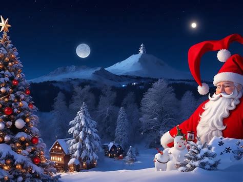 Premium Photo Beautefull Crismas And Santacloss Image Coller Full
