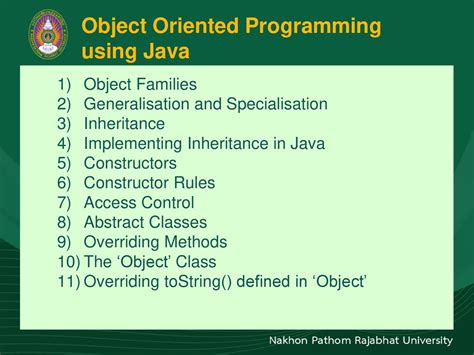 Inheritance and Method Overriding ppt ดาวนโหลด