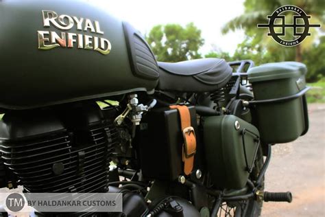 Encode Olive Green Military Color Royal Enfield Classic 350cc Paint Haldarkar Customs Enfield