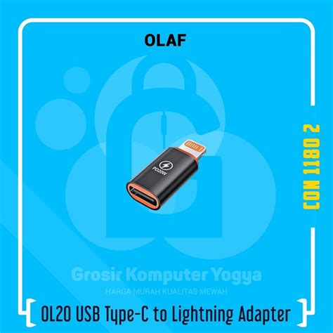 Jual Olaf Ol20 Usb Type C To Lightning Fast Charge Pd 20w Otg Adapter Shopee Indonesia