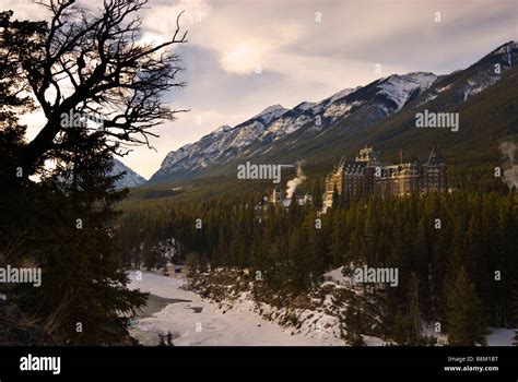 Winter View Of The Fairmont Banff Springs In Banff Alberta Canada