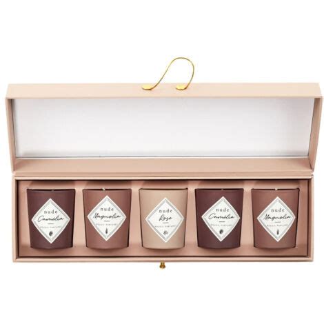 Lot De Bougies Parfum Es Coffret Cm Nude