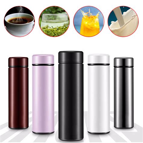 500ml Smart Water Bottle With LED Temperature Display 304 Stainless Steel For Hot And Cold