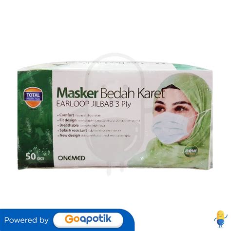 ONE MED 3PLY MASKER HIJAB BOX 50 PCS Kegunaan Efek Samping Dosis