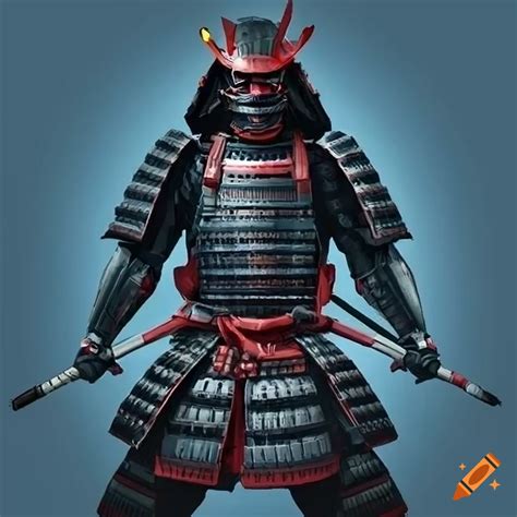 Futuristic Samurai Warrior In Armor On Craiyon