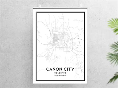 Cañon City Map Print Cañon City Map Poster Wall Art Co City | Etsy